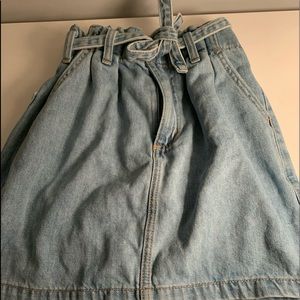 hollister denim skirt